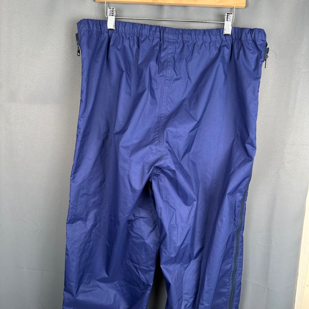 Sierra Designs Mens Large Full Zip Rain Pants Navy Blue Outdoor Hiking Shell L - Picture 7 of 10